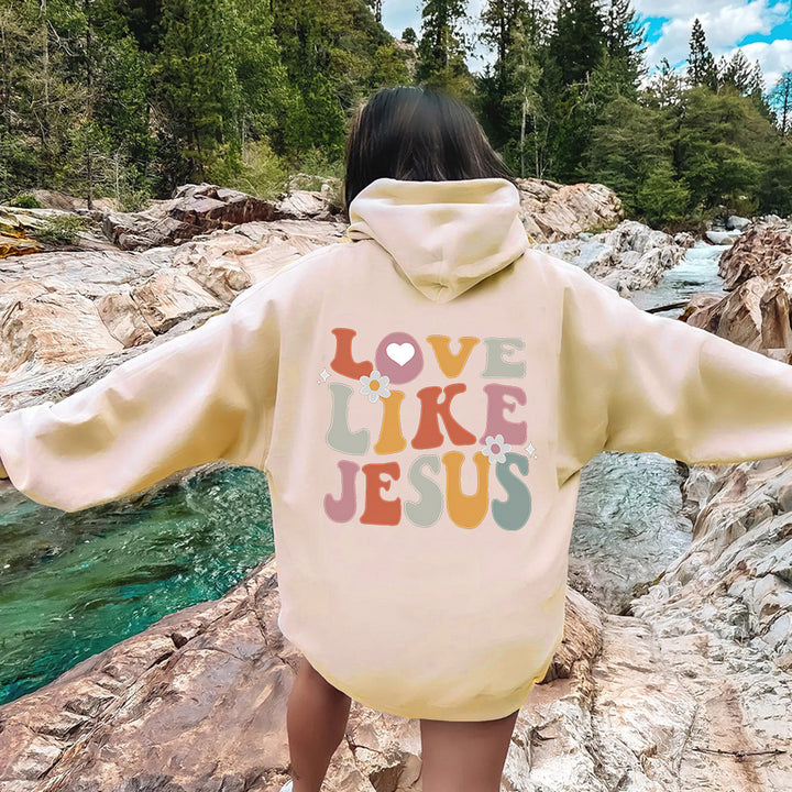 Kvinnors mysiga hoodie med inspirerande tryck Mirla-Eva Jonsson