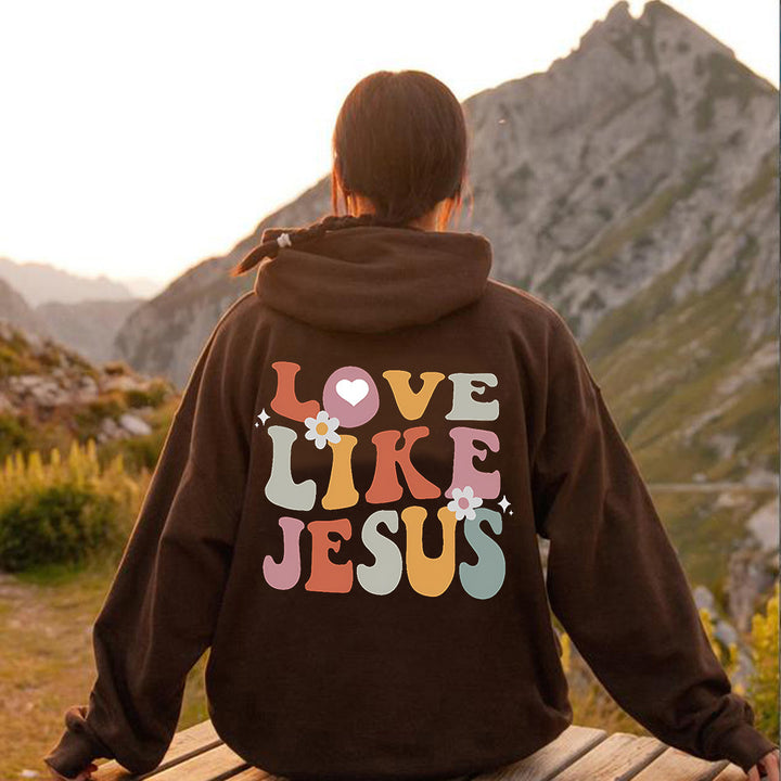 Kvinnors mysiga hoodie med inspirerande tryck Mirla-Eva Jonsson