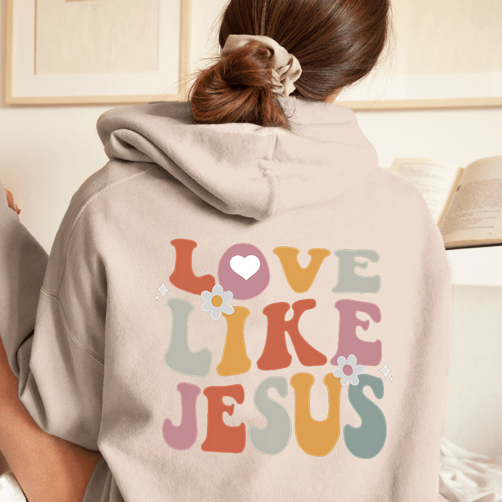 Kvinnors mysiga hoodie med inspirerande tryck Mirla-Eva Jonsson