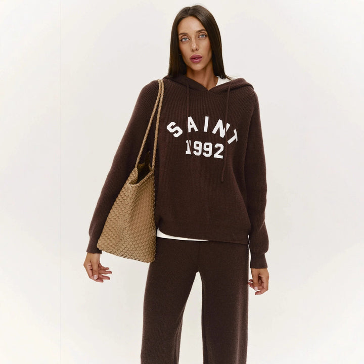 Kvinnors mysiga hoodie med klassisk branding Mirla-Eva Jonsson