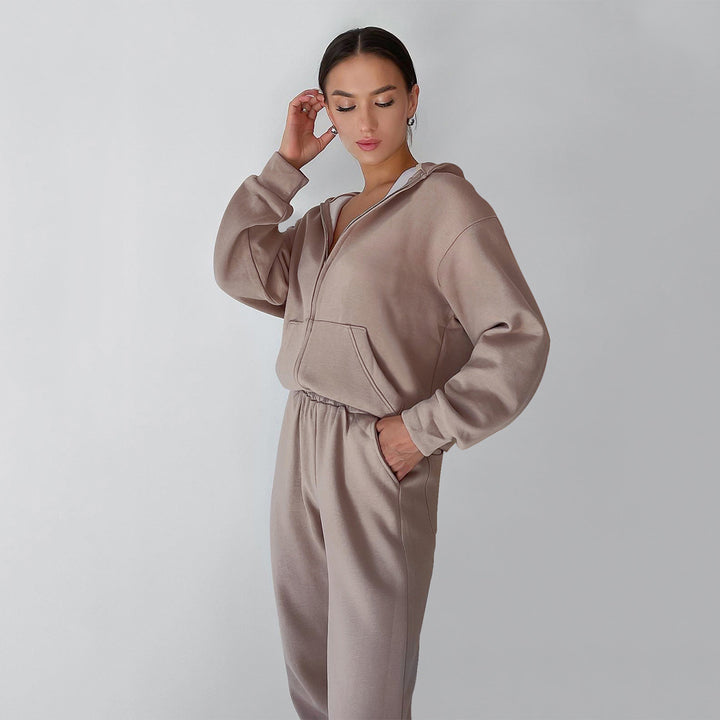 Kvinnors mysiga hoodie och avslappnad jogger set-Eva Jonsson