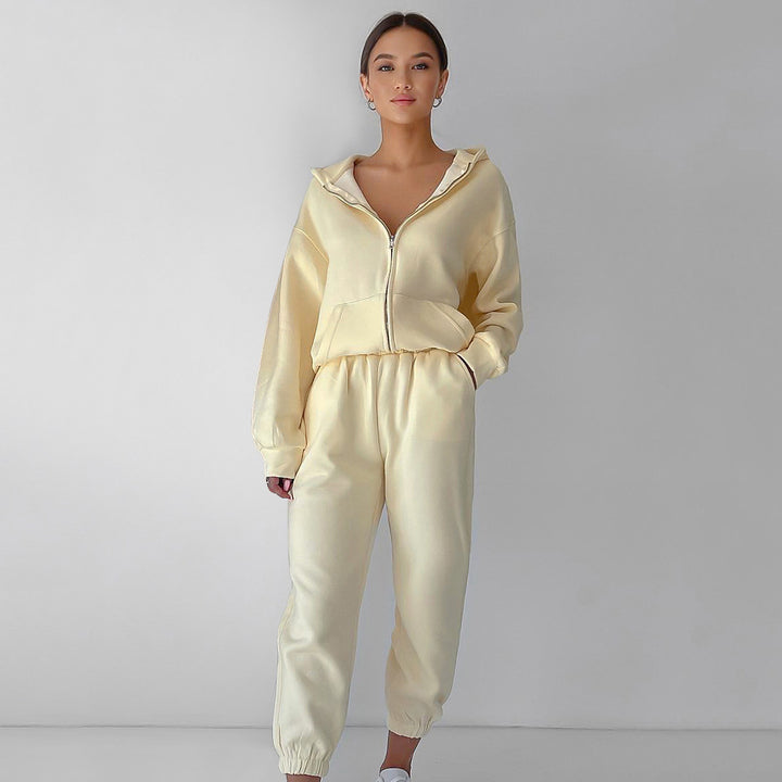 Kvinnors mysiga hoodie och avslappnad jogger set-Eva Jonsson