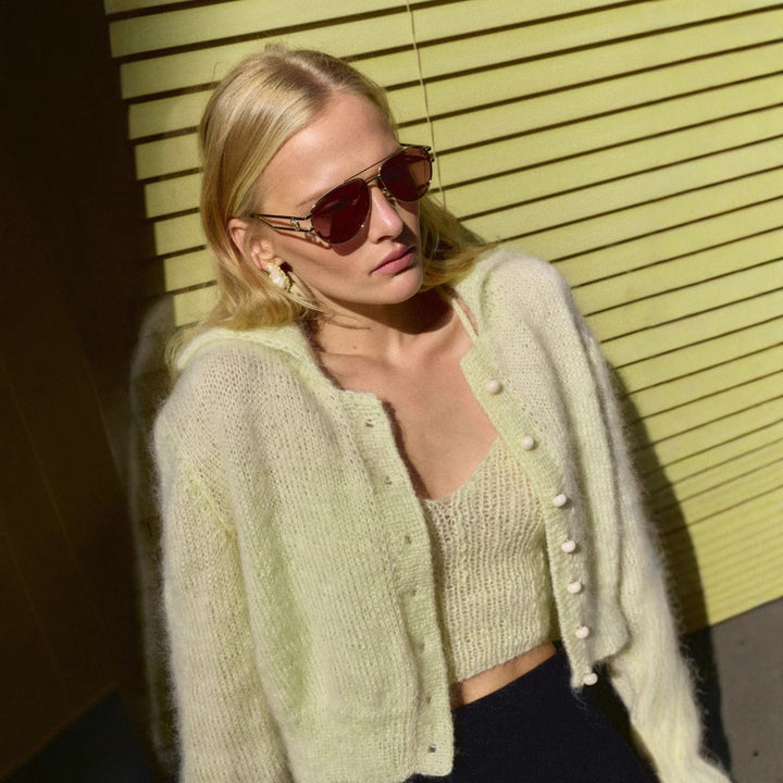 Kvinnors mysiga kavaj med ribbad textur Mirla-Eva Jonsson