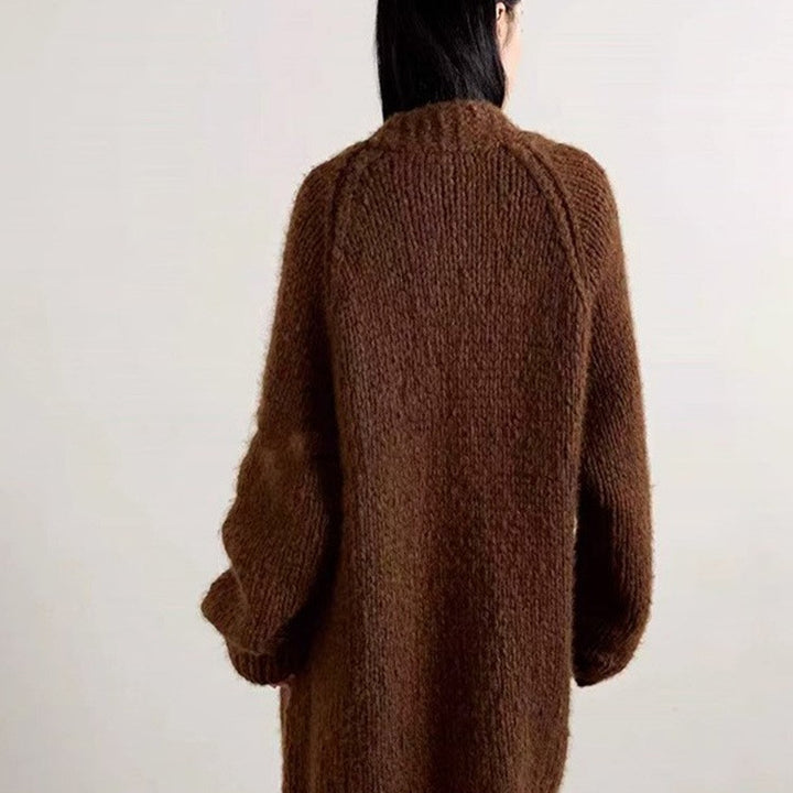 Kvinnors mysiga överdimensionerade stickade cardigan Mirla-Eva Jonsson