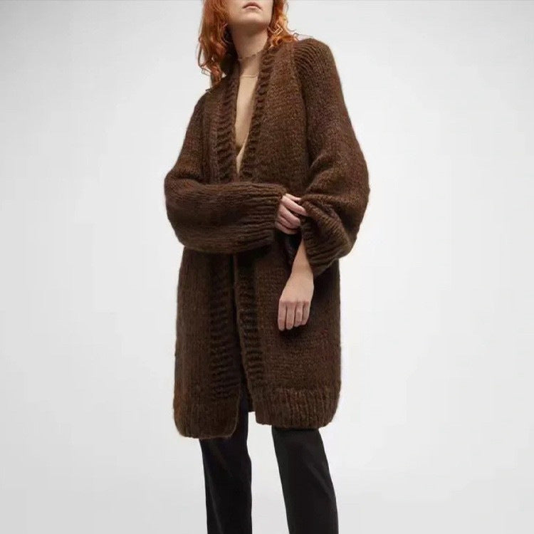 Kvinnors mysiga överdimensionerade stickade cardigan Mirla-Eva Jonsson
