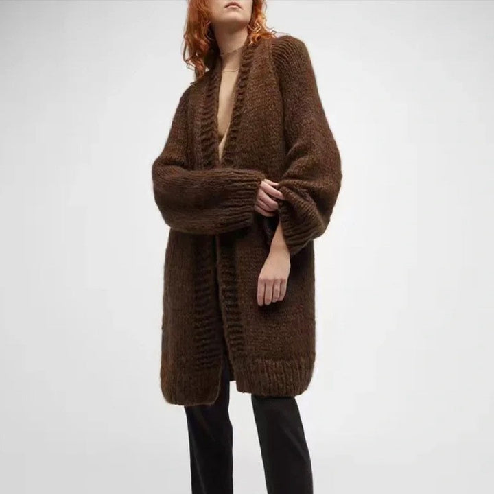 Kvinnors mysiga överdimensionerade stickade cardigan Mirla-Eva Jonsson
