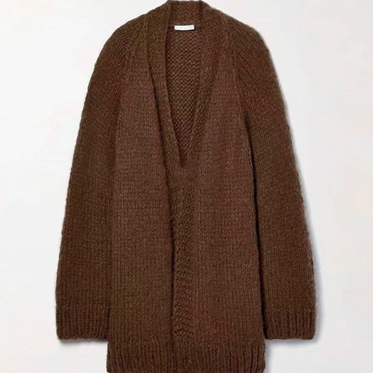 Kvinnors mysiga överdimensionerade stickade cardigan Mirla-Eva Jonsson