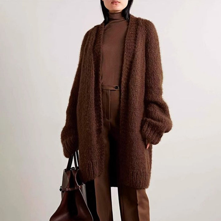 Kvinnors mysiga överdimensionerade stickade cardigan Mirla-Eva Jonsson