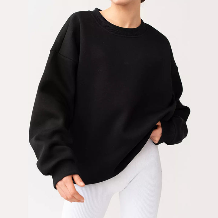 Kvinnors mysiga oversized sweatshirt med loose fit och bekväm innerfoder Mirla-Eva Jonsson