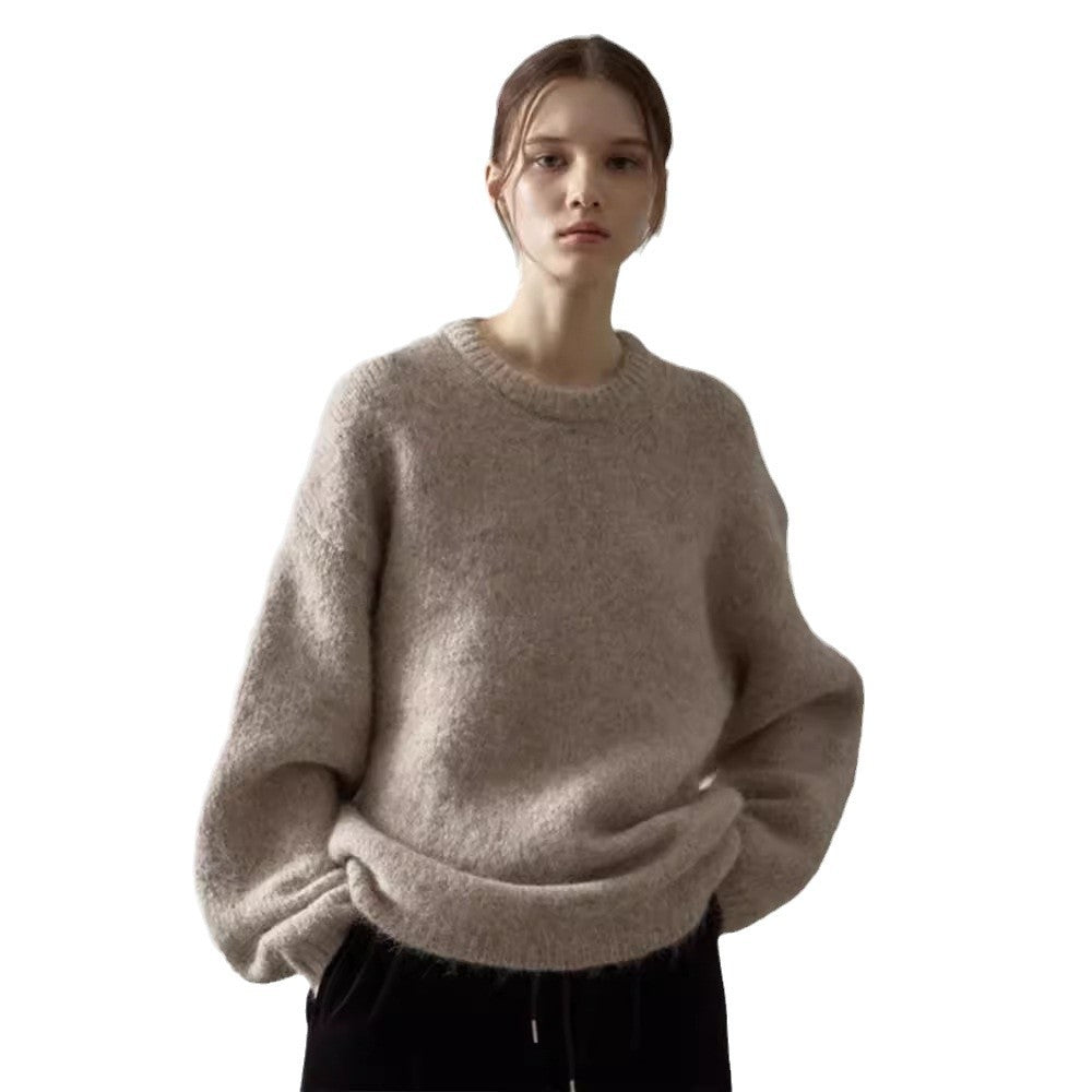 Kvinnors mysiga oversized tröja med mjukt material-Eva Jonsson