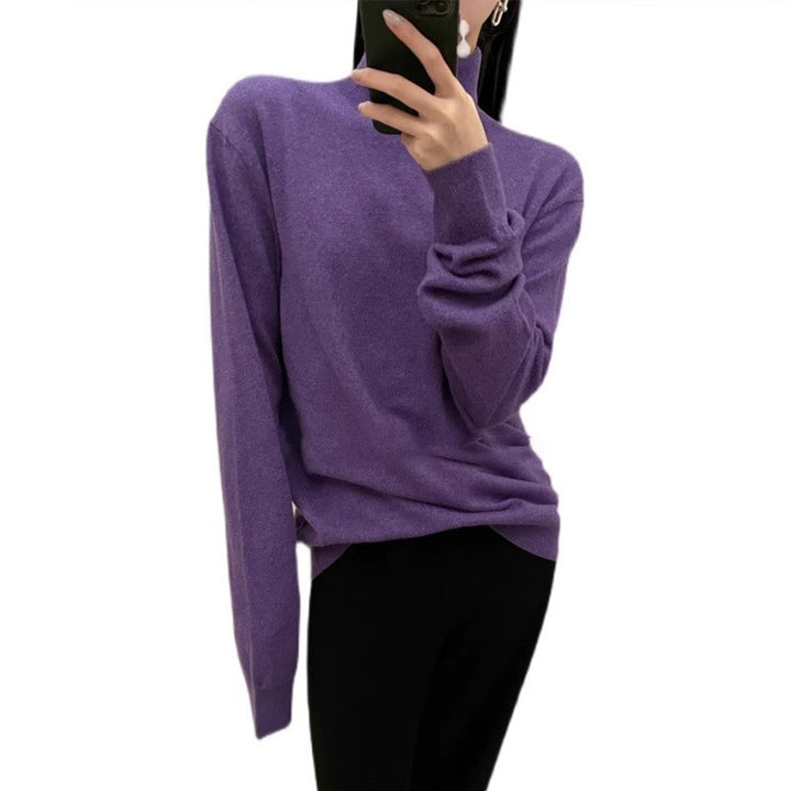 Kvinnors mysiga polotröja gjord av högkvalitativ ull Mirla-Eva Jonsson