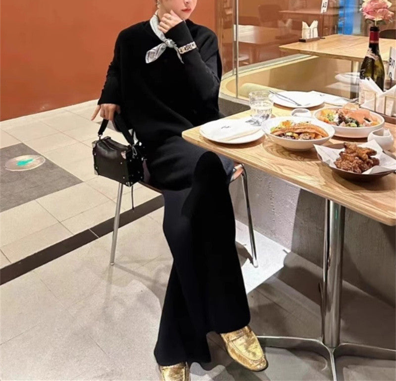 Kvinnors mysiga stickade blazer med knäppning och fickor Mirla-Eva Jonsson