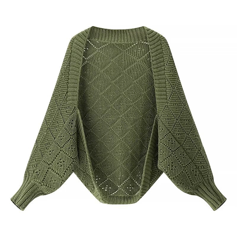Kvinnors mysiga stickade pullover i modernt diamantmönster Mirla-Eva Jonsson