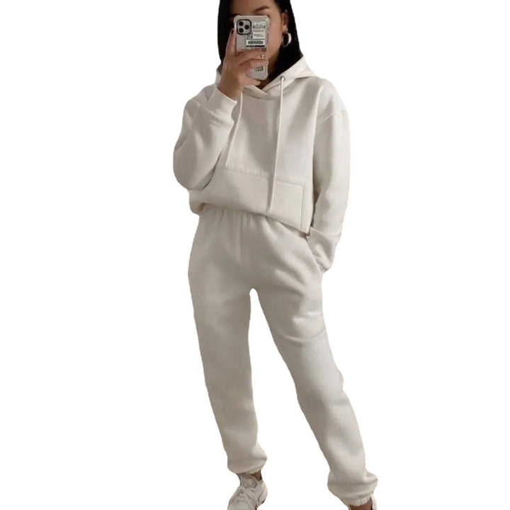 Kvinnors mysiga sweat suit med hög midja och bekväma manschetter Mirla-Eva Jonsson
