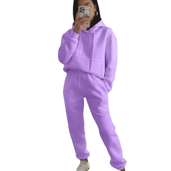 Kvinnors mysiga sweat suit med hög midja och bekväma manschetter Mirla-Eva Jonsson