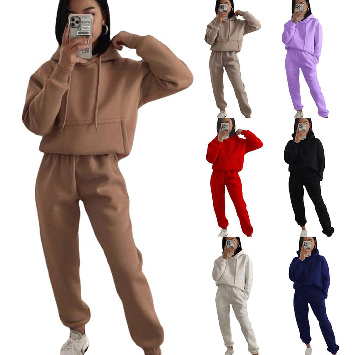 Kvinnors mysiga sweat suit med hög midja och bekväma manschetter Mirla-Eva Jonsson