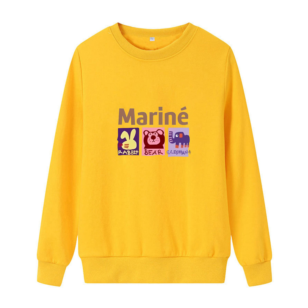 Kvinnors mysiga sweatshirt med djurmotiv Mirla-Eva Jonsson