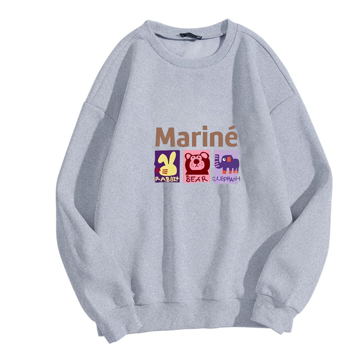 Kvinnors mysiga sweatshirt med djurmotiv Mirla-Eva Jonsson