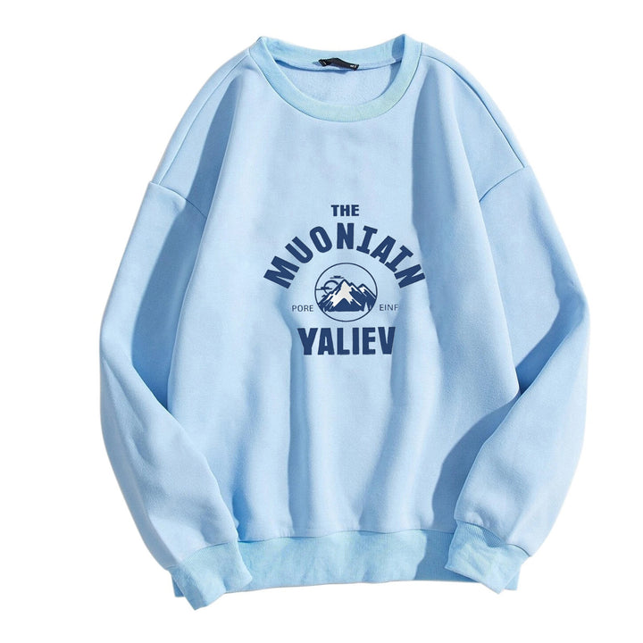 Kvinnors mysiga sweatshirt med framsidan bergsmotiv Mirla-Eva Jonsson
