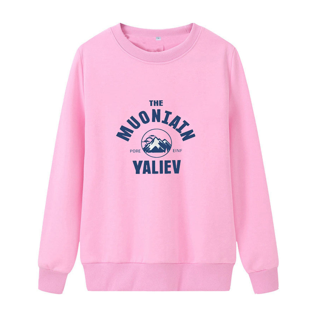 Kvinnors mysiga sweatshirt med framsidan bergsmotiv Mirla-Eva Jonsson