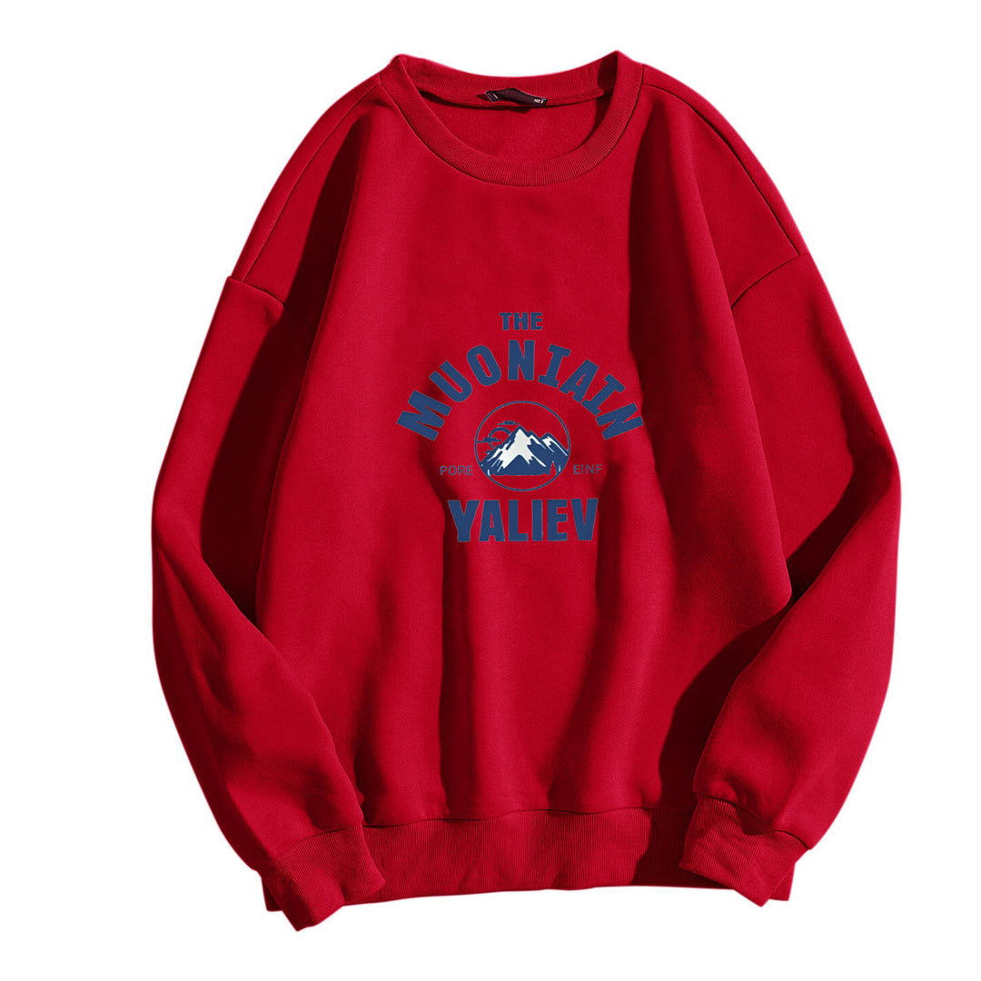 Kvinnors mysiga sweatshirt med framsidan bergsmotiv Mirla-Eva Jonsson