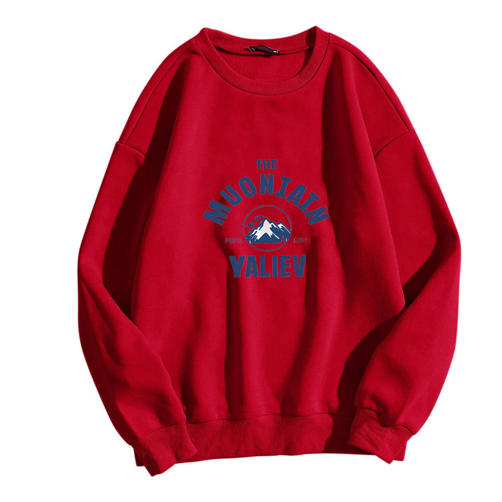 Kvinnors mysiga sweatshirt med framsidan bergsmotiv Mirla-Eva Jonsson