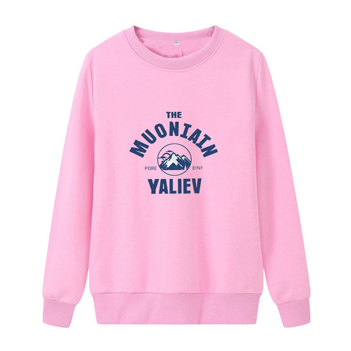 Kvinnors mysiga sweatshirt med framsidan bergsmotiv Mirla-Eva Jonsson