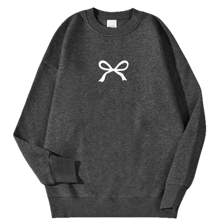 Kvinnors mysiga sweatshirt med modernt rosettmotiv Mirla-Eva Jonsson