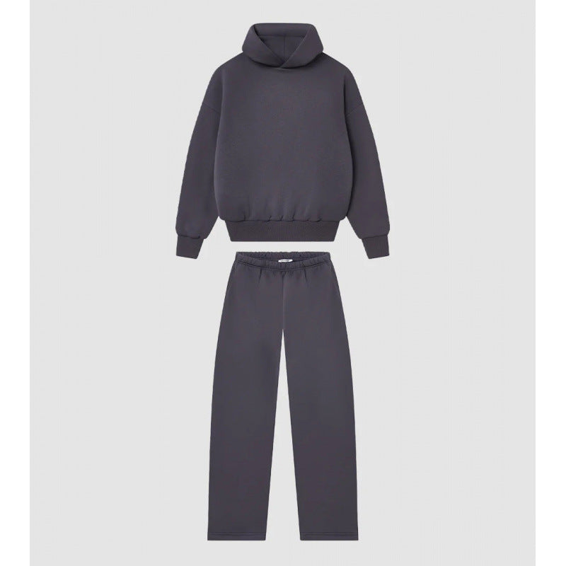 Kvinnors mysiga sweatshirt och byxor set med hög krage och avslappnad passform Mirla-Eva Jonsson
