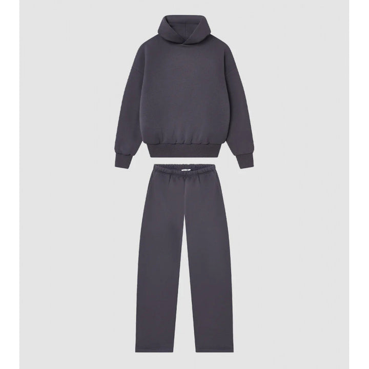 Kvinnors mysiga sweatshirt och byxor set med hög krage och avslappnad passform Mirla-Eva Jonsson