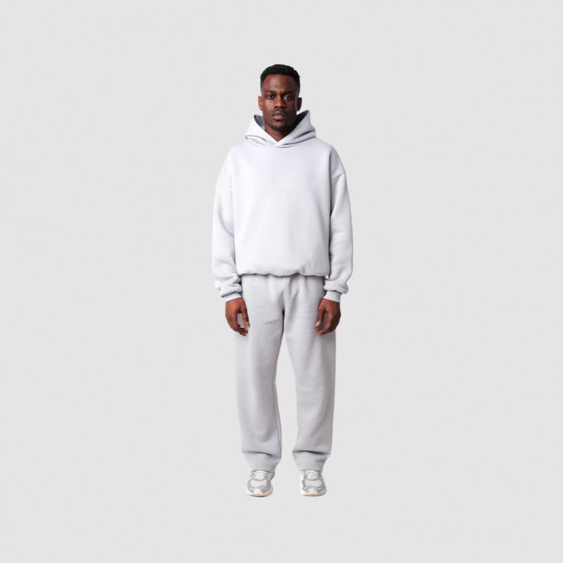 Kvinnors mysiga sweatshirt och byxor set med hög krage och avslappnad passform Mirla-Eva Jonsson