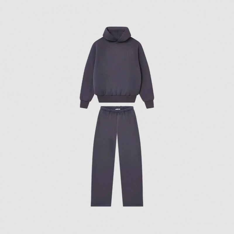 Kvinnors mysiga sweatshirt och byxor set med hög krage och avslappnad passform Mirla-Eva Jonsson