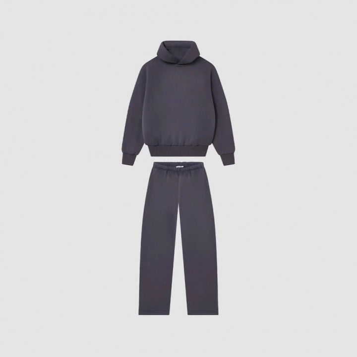 Kvinnors mysiga sweatshirt och byxor set med hög krage och avslappnad passform Mirla-Eva Jonsson