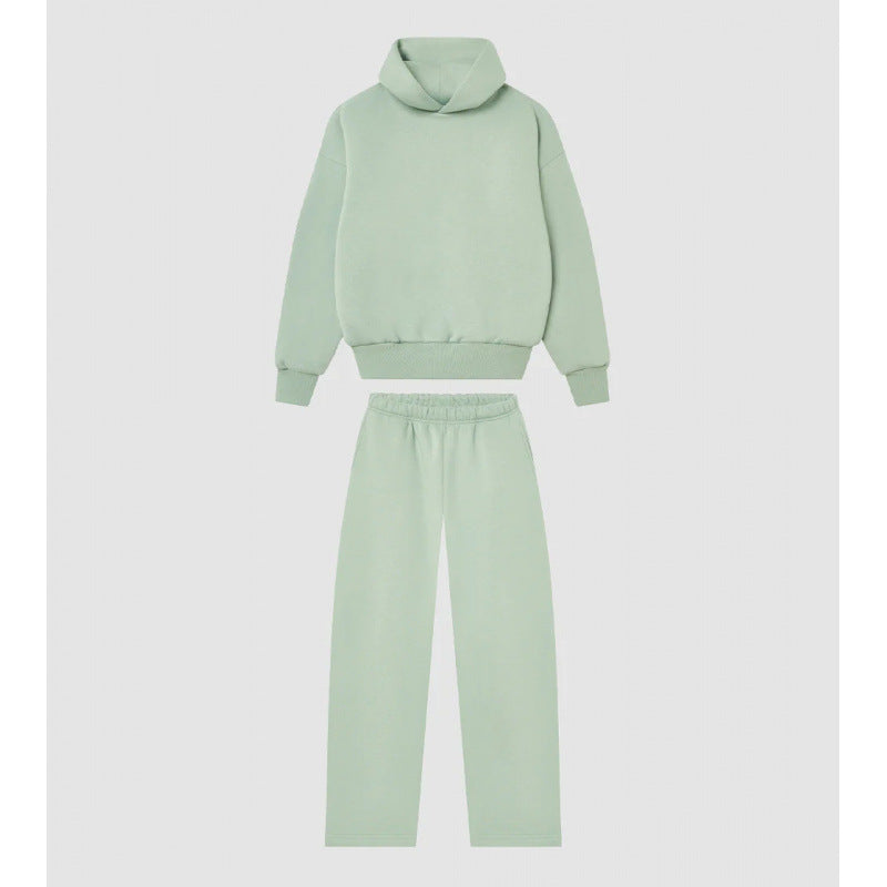Kvinnors mysiga sweatshirt och byxor set med hög krage och avslappnad passform Mirla-Eva Jonsson