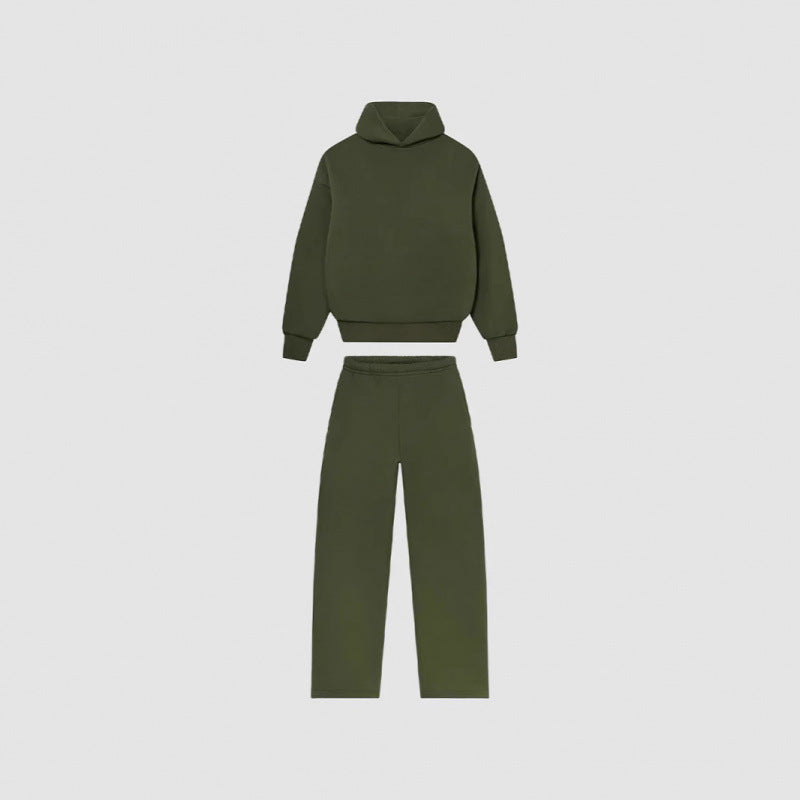 Kvinnors mysiga sweatshirt och byxor set med hög krage och avslappnad passform Mirla-Eva Jonsson
