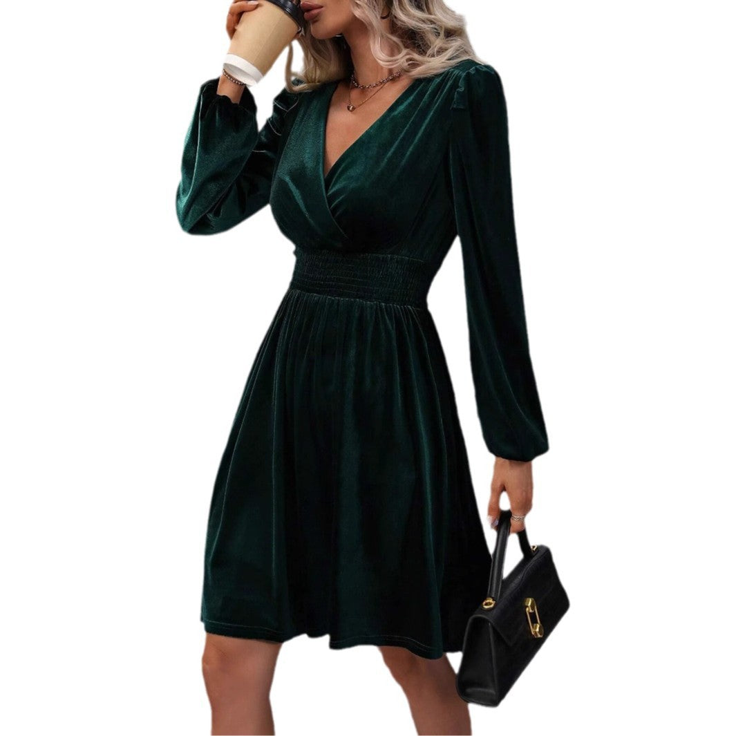 Kvinnors omlotkjol med elegant drapering och glittrande material Mirla-Eva Jonsson