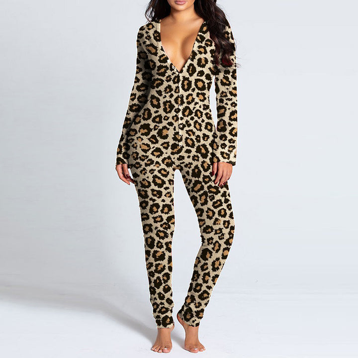 Kvinnors onesie med hjärtmotiv och mysigt tyg Mirla-Eva Jonsson