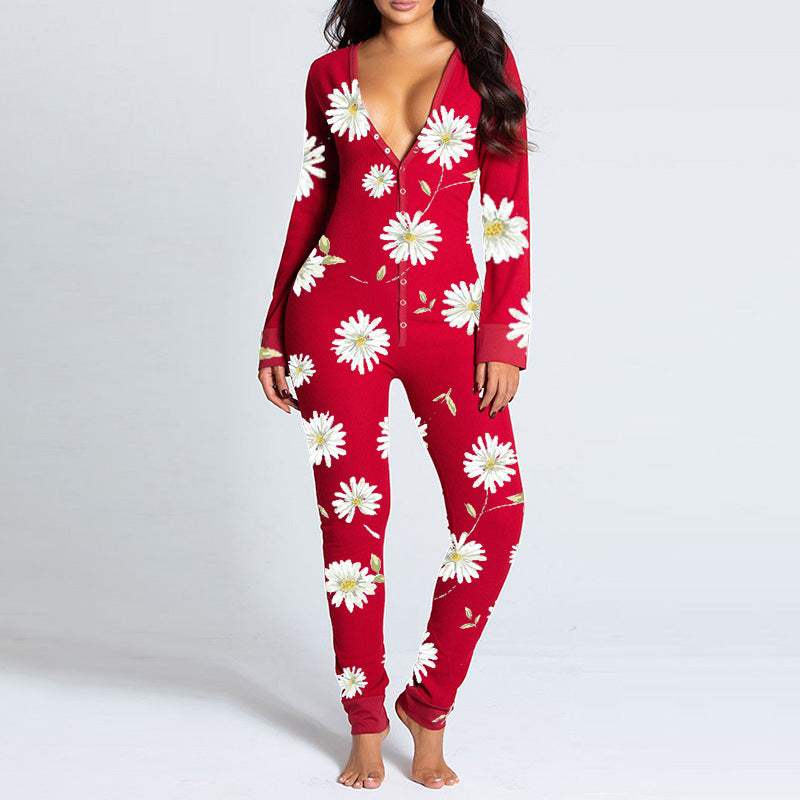 Kvinnors onesie med hjärtmotiv och mysigt tyg Mirla-Eva Jonsson