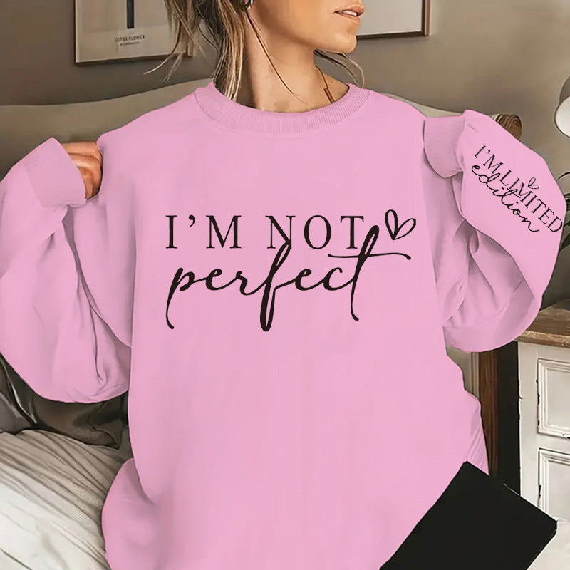 Kvinnors överdimensionerad sweatshirt med unik uttalande tryck Mirla-Eva Jonsson