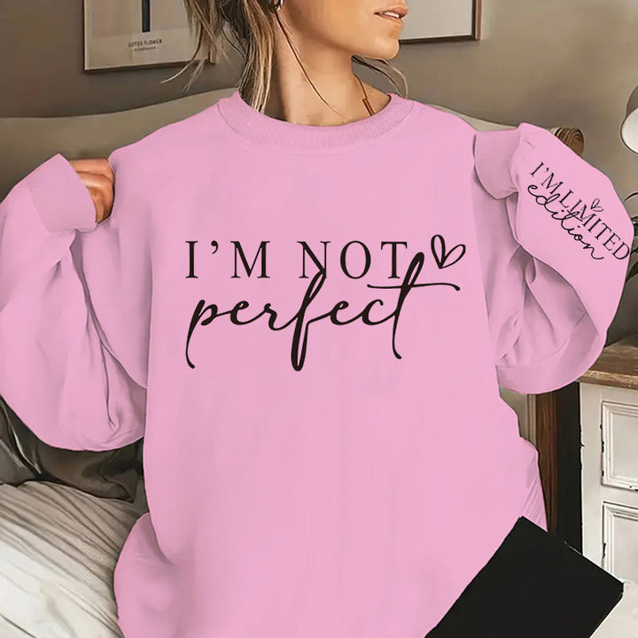 Kvinnors överdimensionerad sweatshirt med unik uttalande tryck Mirla-Eva Jonsson
