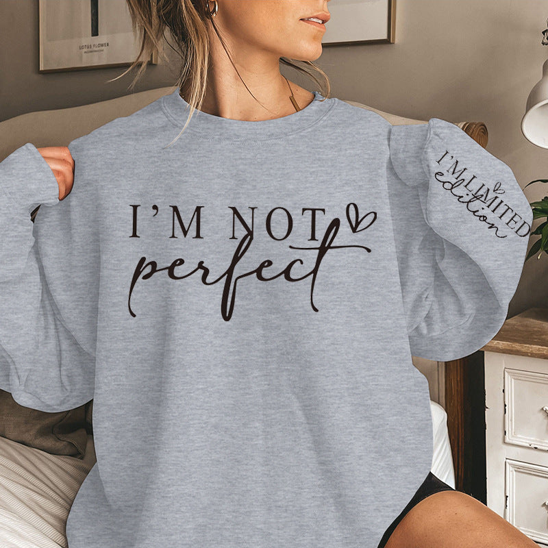 Kvinnors överdimensionerad sweatshirt med unik uttalande tryck Mirla-Eva Jonsson