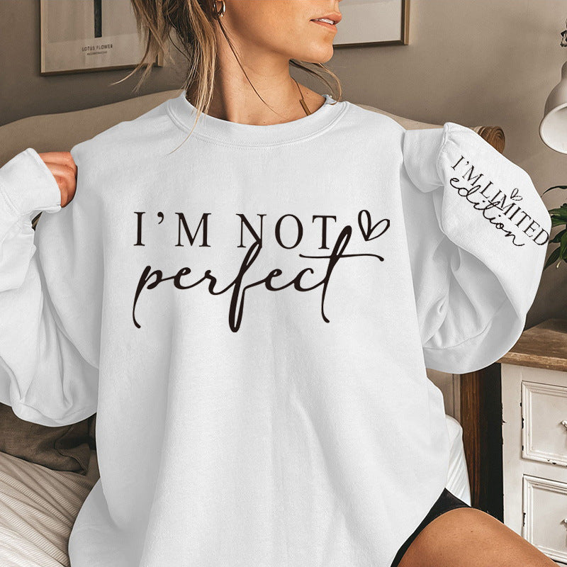 Kvinnors överdimensionerad sweatshirt med unik uttalande tryck Mirla-Eva Jonsson