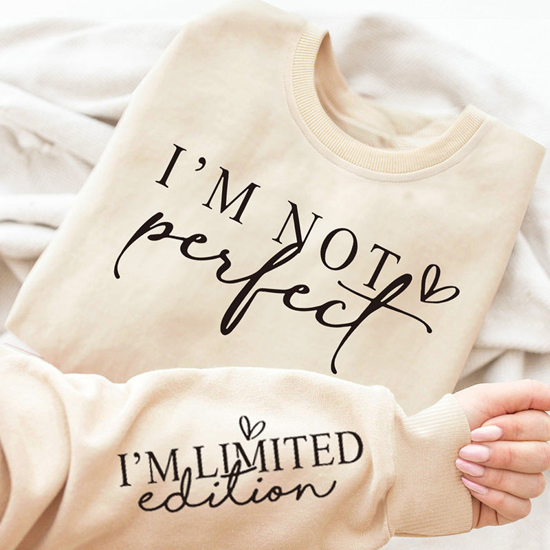 Kvinnors överdimensionerad sweatshirt med unik uttalande tryck Mirla-Eva Jonsson