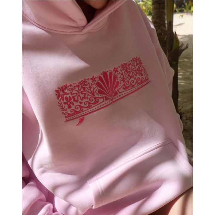 Kvinnors överdimensionerade hoodie med kreativa grafiska mönster och bekväm passform Mirla-Eva Jonsson