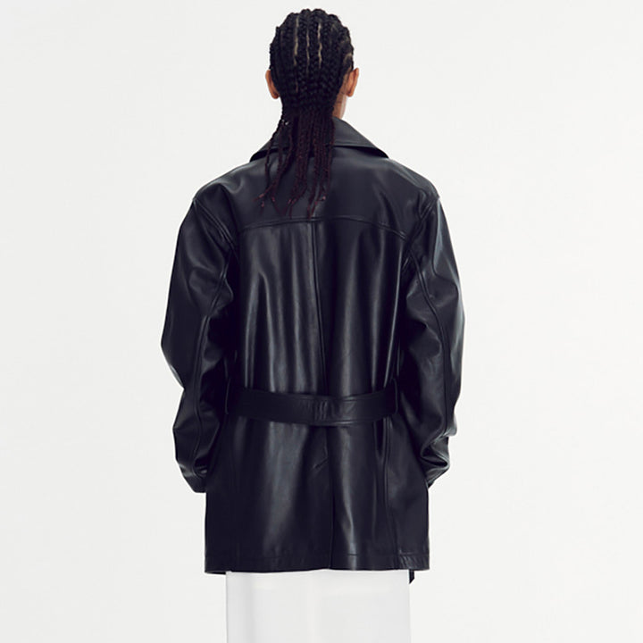 Kvinnors oversize faux läderjacka Mirla-Eva Jonsson