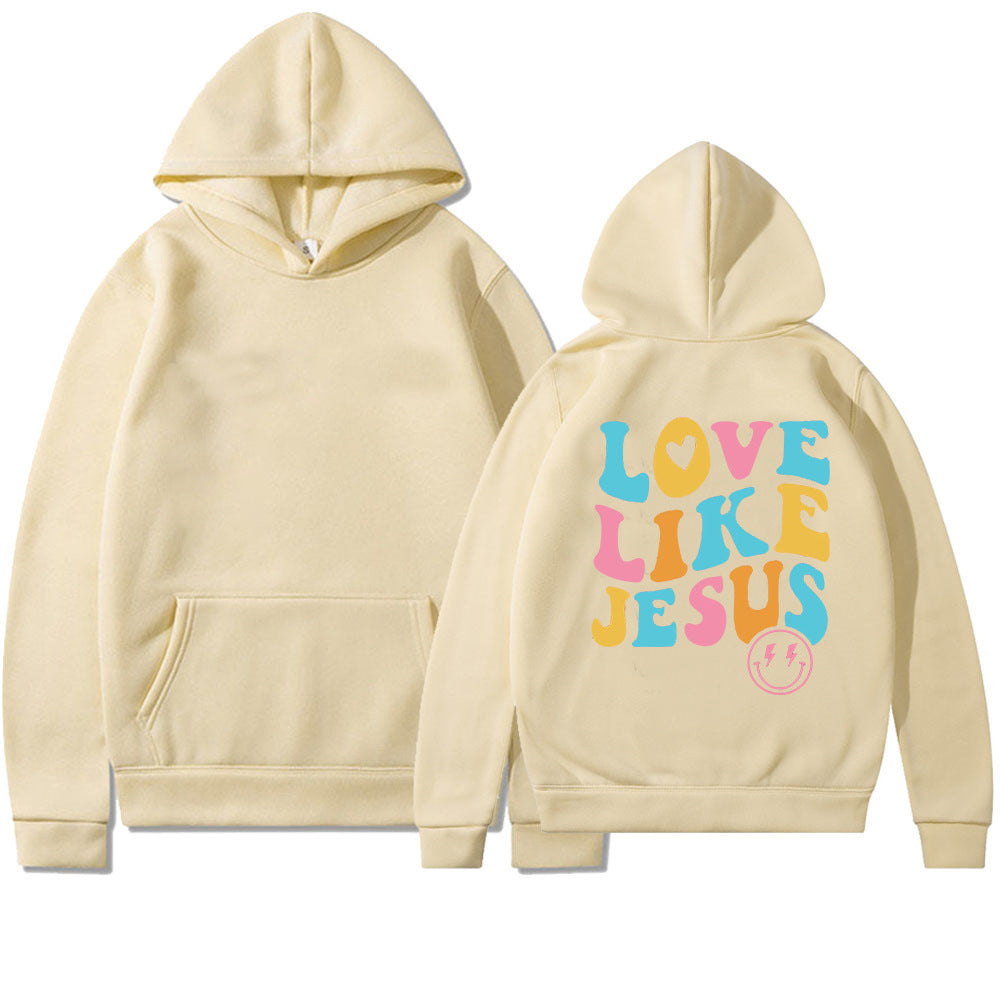 Kvinnors oversize hoodie med färggdruckt tryck Mirla-Eva Jonsson