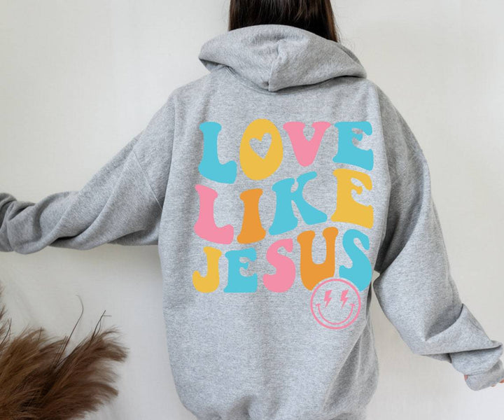 Kvinnors oversize hoodie med färggdruckt tryck Mirla-Eva Jonsson