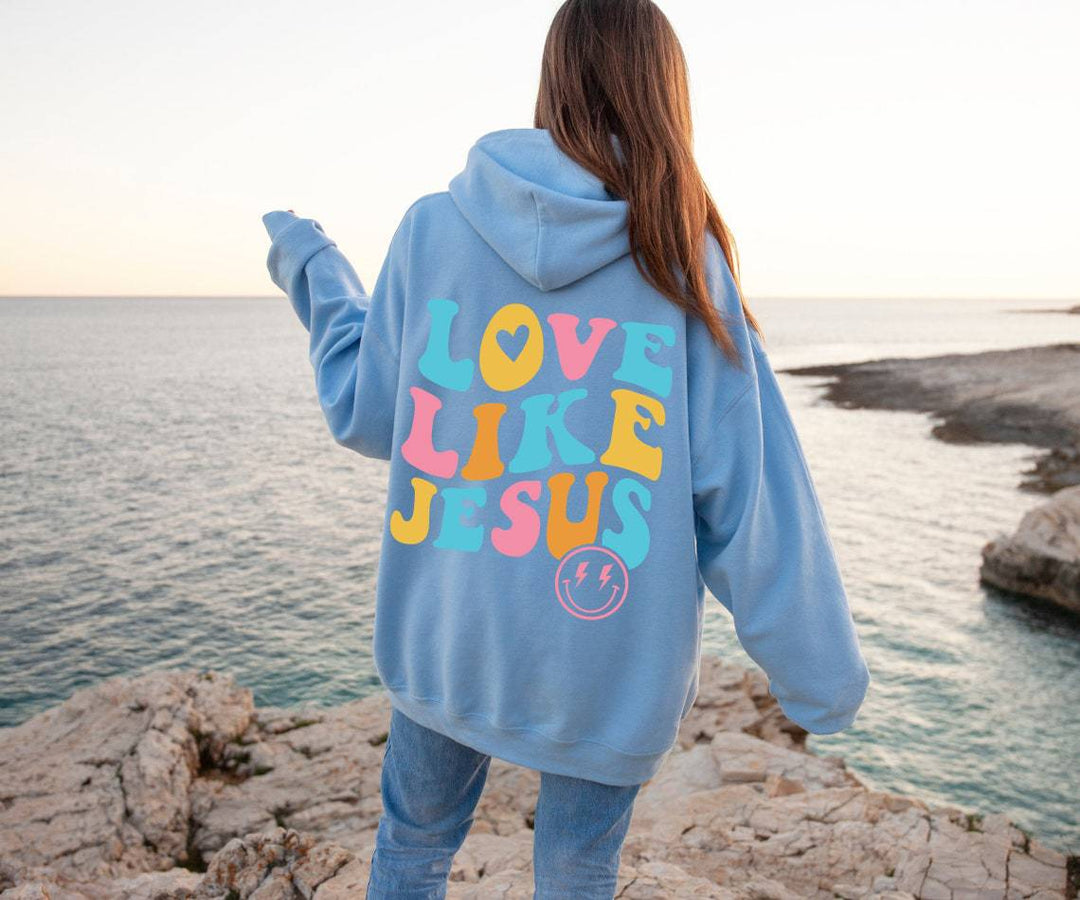 Kvinnors oversize hoodie med färggdruckt tryck Mirla-Eva Jonsson