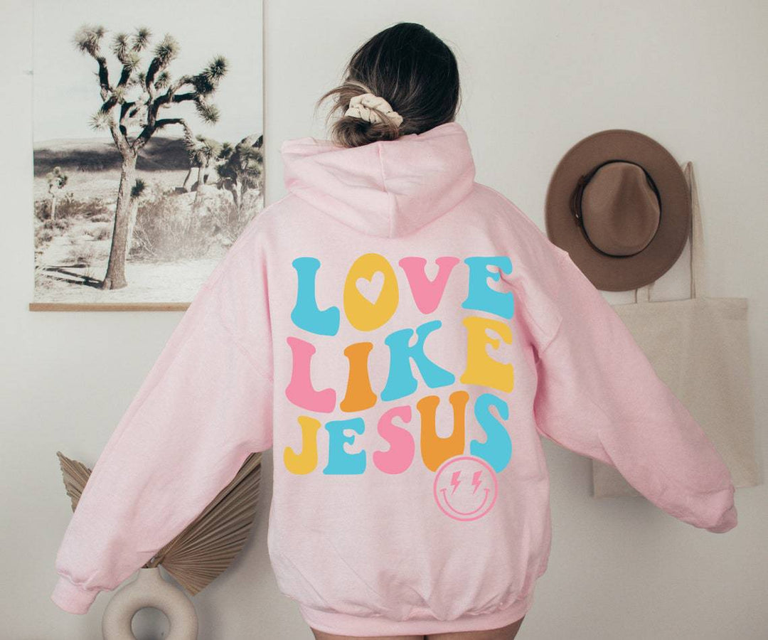 Kvinnors oversize hoodie med färggdruckt tryck Mirla-Eva Jonsson
