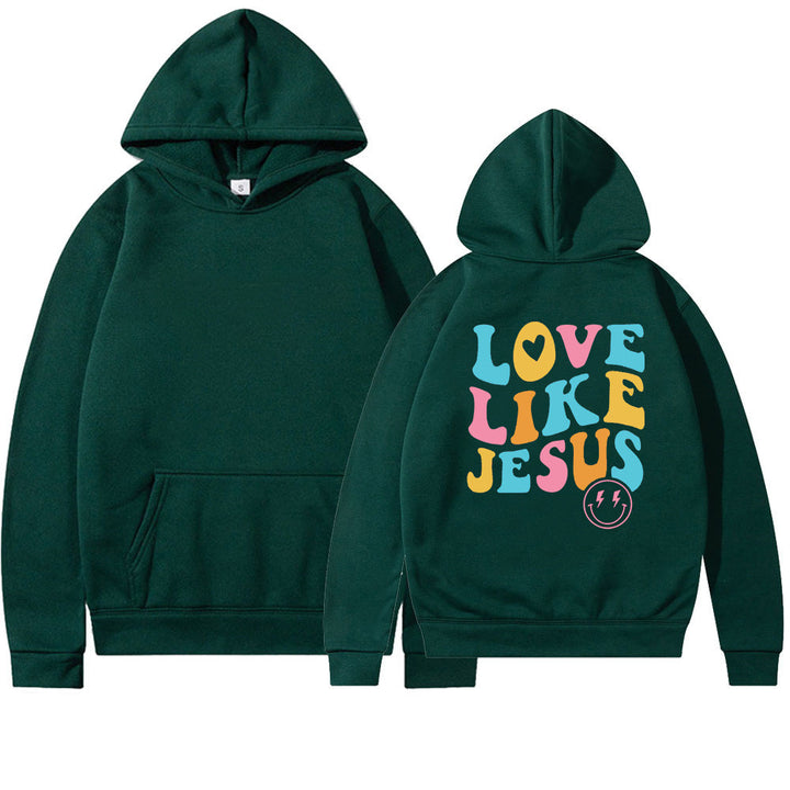 Kvinnors oversize hoodie med färggdruckt tryck Mirla-Eva Jonsson
